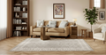 2-Tier C-Shaped Sofa Side Table, Bedside End Table with Faux Marble Tabletop, C Table for Sofa, Bedroom, Living Room