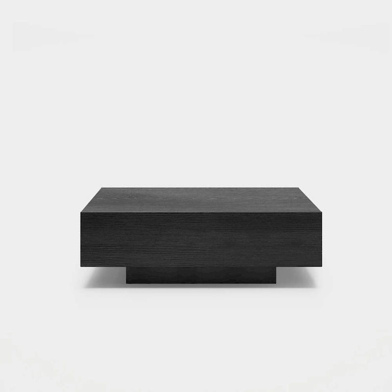 Mid Century Modern Coffee Table, Minimalist Wood Veneer Coffee Table with Storage for Living Room, Fully-assembled