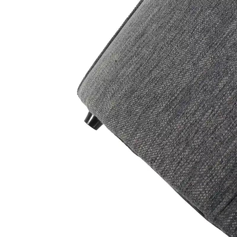 Upholstered Round Ottoman with Button Tuft