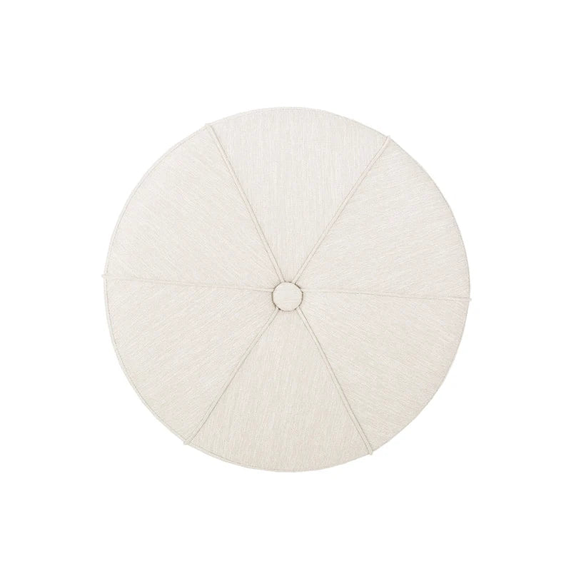 Upholstered Round Ottoman with Button Tuft