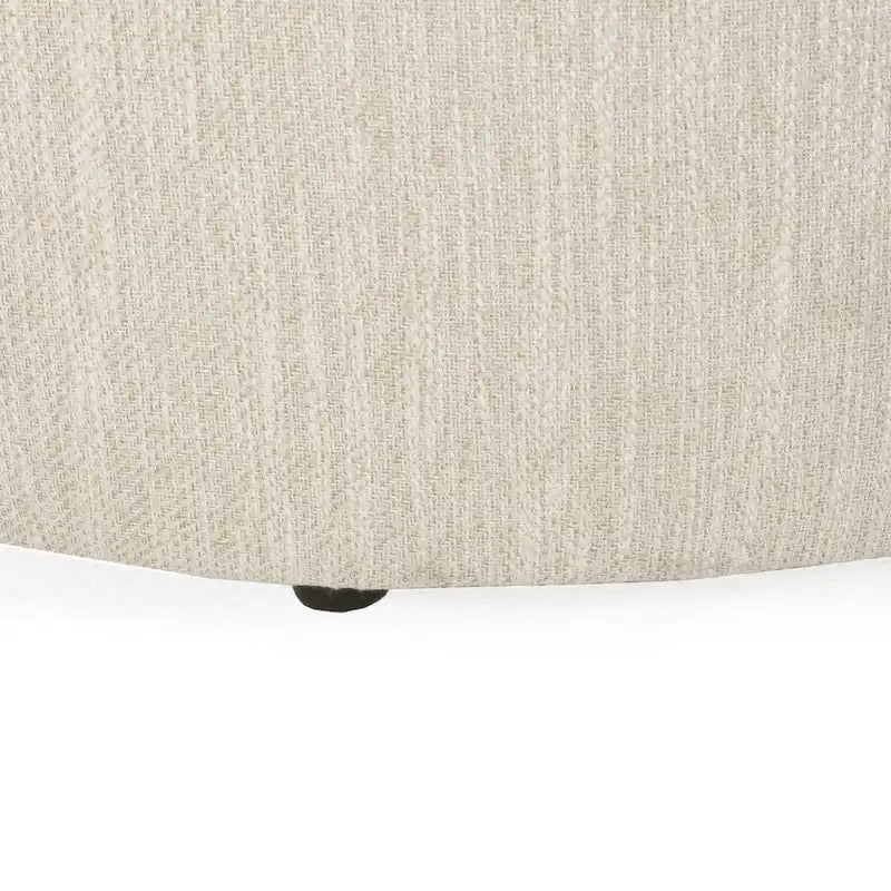 Upholstered Round Ottoman with Button Tuft