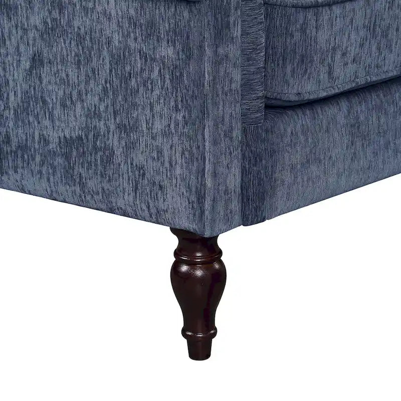 Traditional Chenille Loveseat with Multiple Cushions