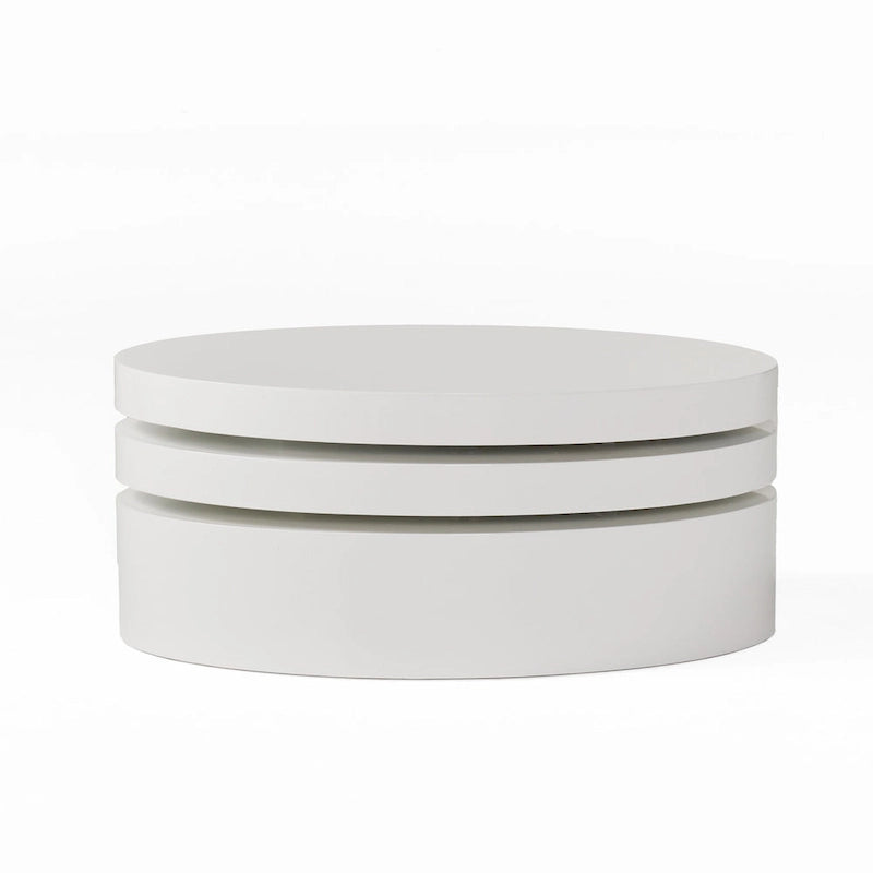 Small Oval Mod Rotatable Coffee Table