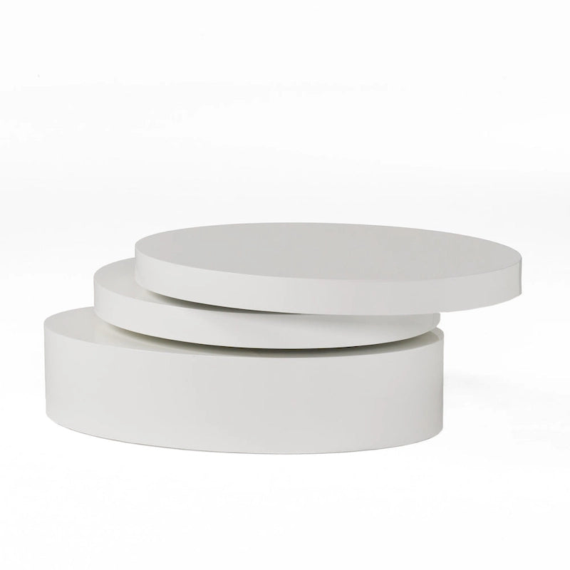 Small Oval Mod Rotatable Coffee Table