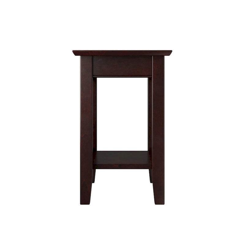Mission Chair Side Table with Charging Station