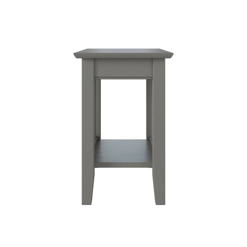 Mission Chair Side Table with Charging Station