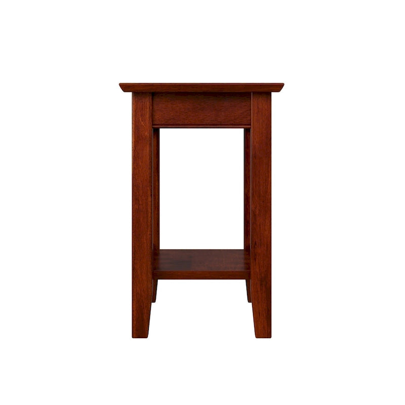 Mission Chair Side Table with Charging Station