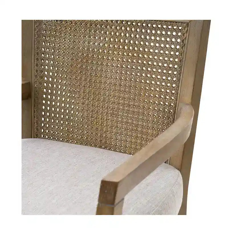 Cream Reclaimed Natural Cane Back Counter Stool