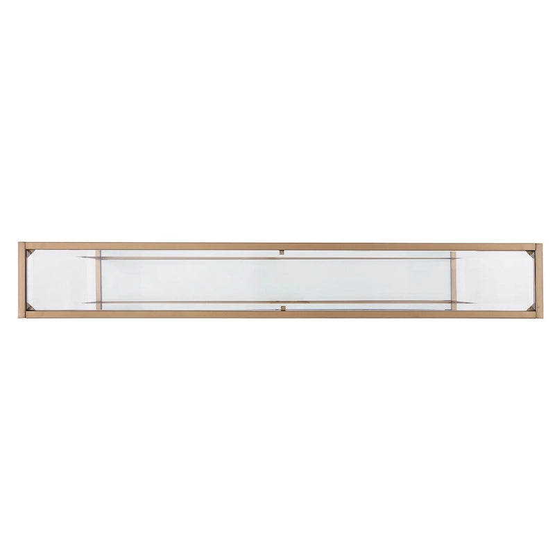 Narrow Console Table with Glass Shelf Display