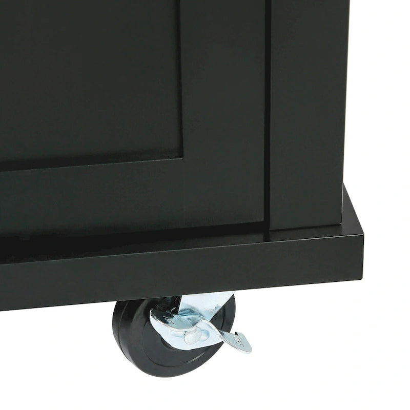 Kitchen Island Cart with Drop-Leaf Countertop and 3 Drawers