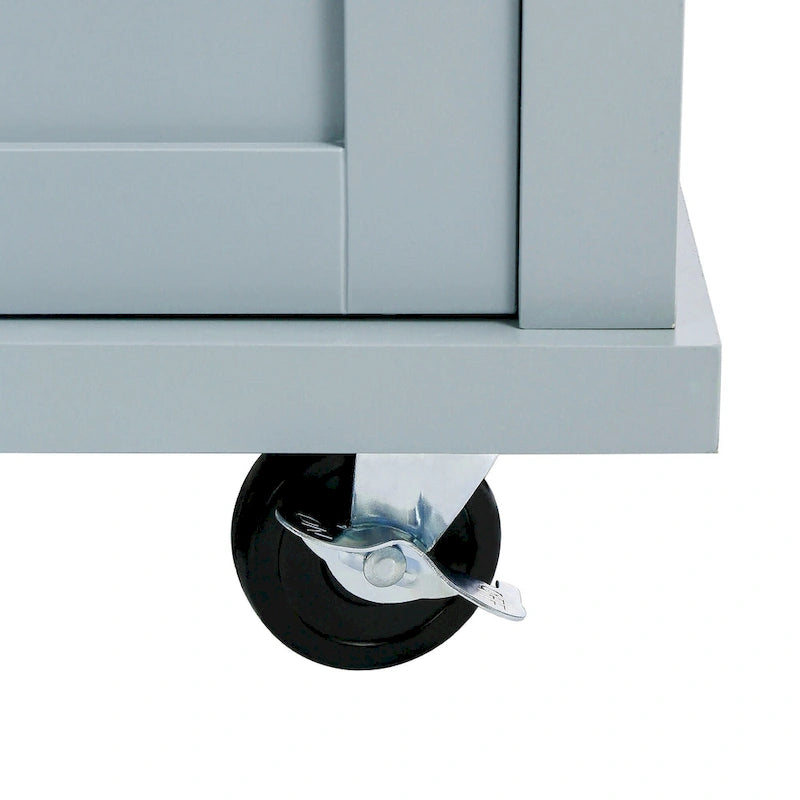 Kitchen Island Cart with Drop-Leaf Countertop and 3 Drawers