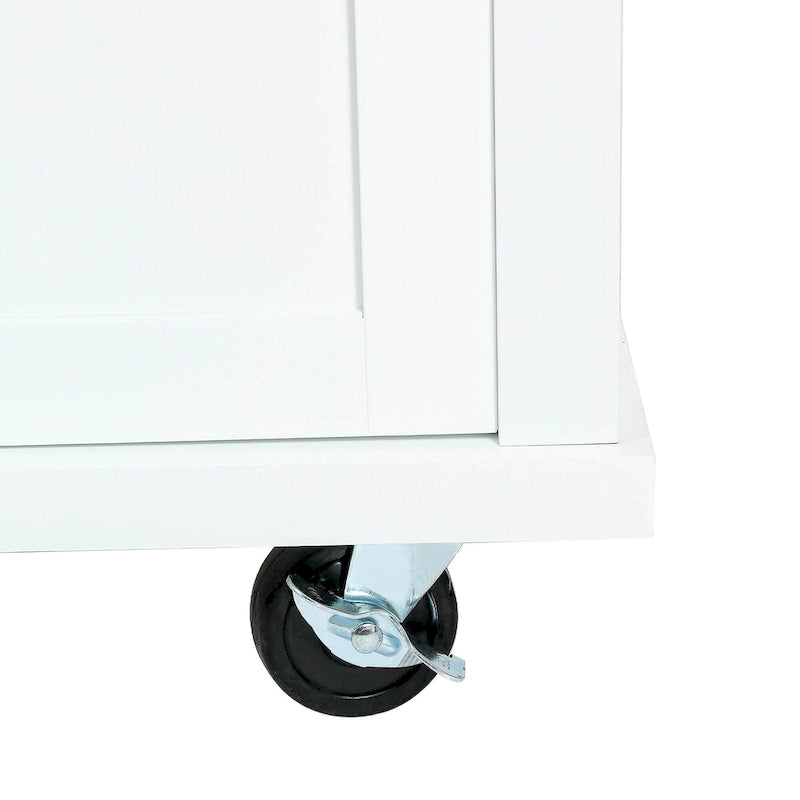 Kitchen Island Cart with Drop-Leaf Countertop and 3 Drawers