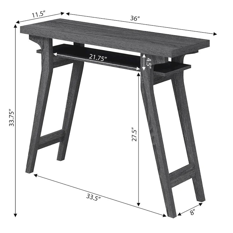 Console Table with Shelf - Contemporary Style