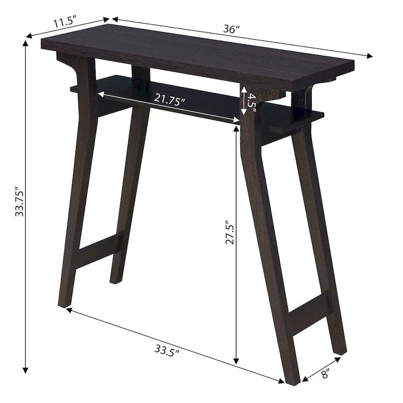 Console Table with Shelf - Contemporary Style