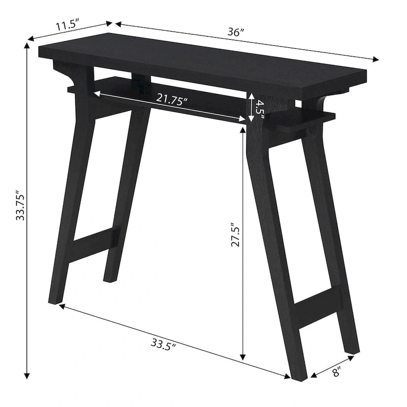 Console Table with Shelf - Contemporary Style