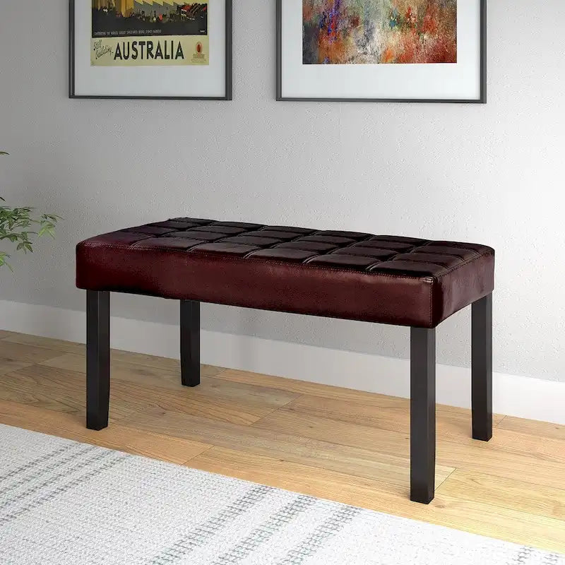 Multipurpose Entryway Bench in Vegan Leather