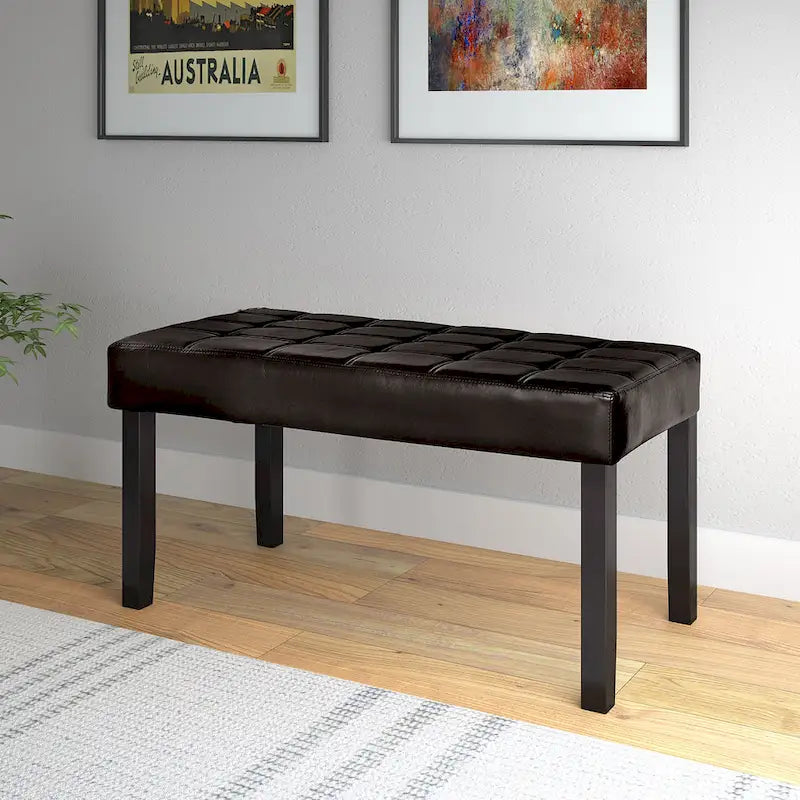 Multipurpose Entryway Bench in Vegan Leather