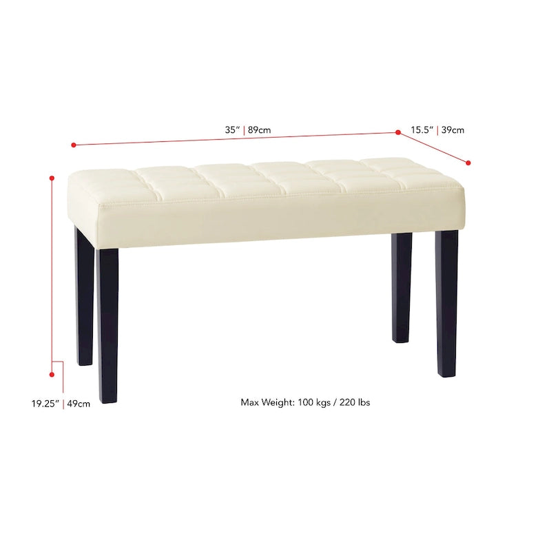 Multipurpose Entryway Bench in Vegan Leather