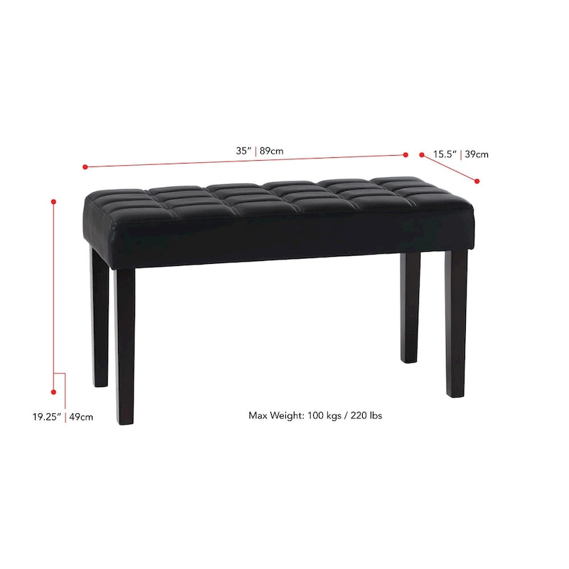 Multipurpose Entryway Bench in Vegan Leather