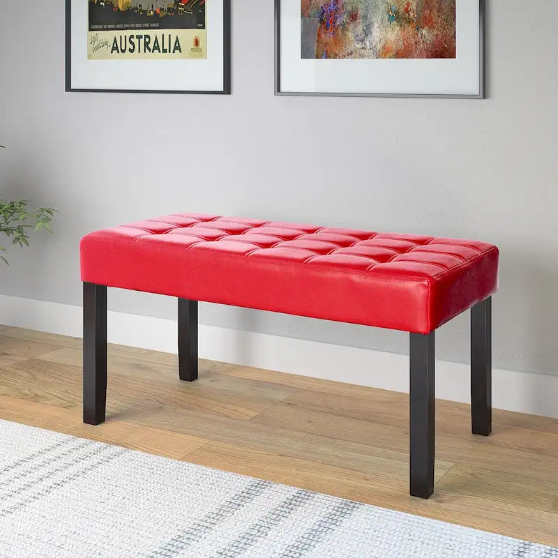 Multipurpose Entryway Bench in Vegan Leather