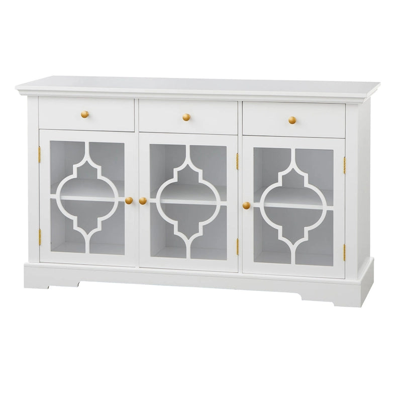 Glass Front Sideboard - Modern Farmhouse Style