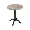 Adjustable Vintage End Table - Driftwood Top & Aged Iron Base