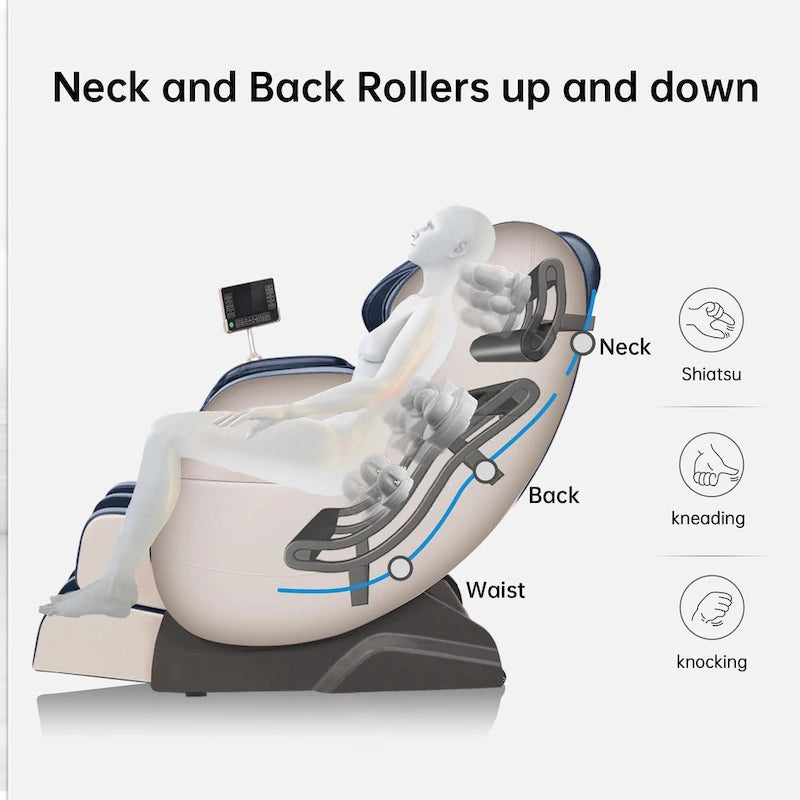 Full Body Massage Chair with LCD Screen, Dual-Core S Track & APP Control