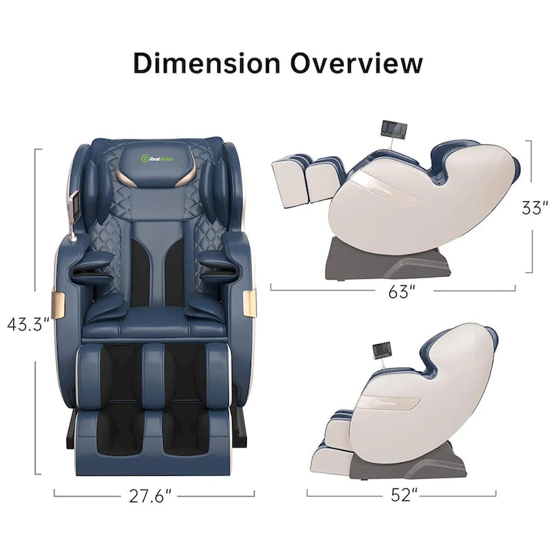 Full Body Massage Chair with LCD Screen, Dual-Core S Track & APP Control