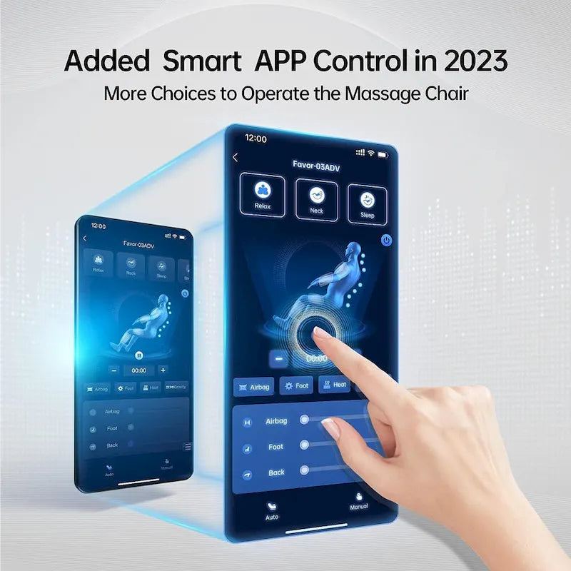 Full Body Massage Chair with LCD Screen, Dual-Core S Track & APP Control