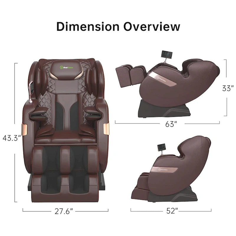 Full Body Massage Chair with LCD Screen, Dual-Core S Track & APP Control