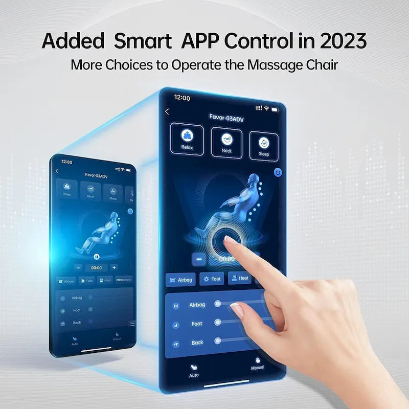 Full Body Massage Chair with LCD Screen, Dual-Core S Track & APP Control