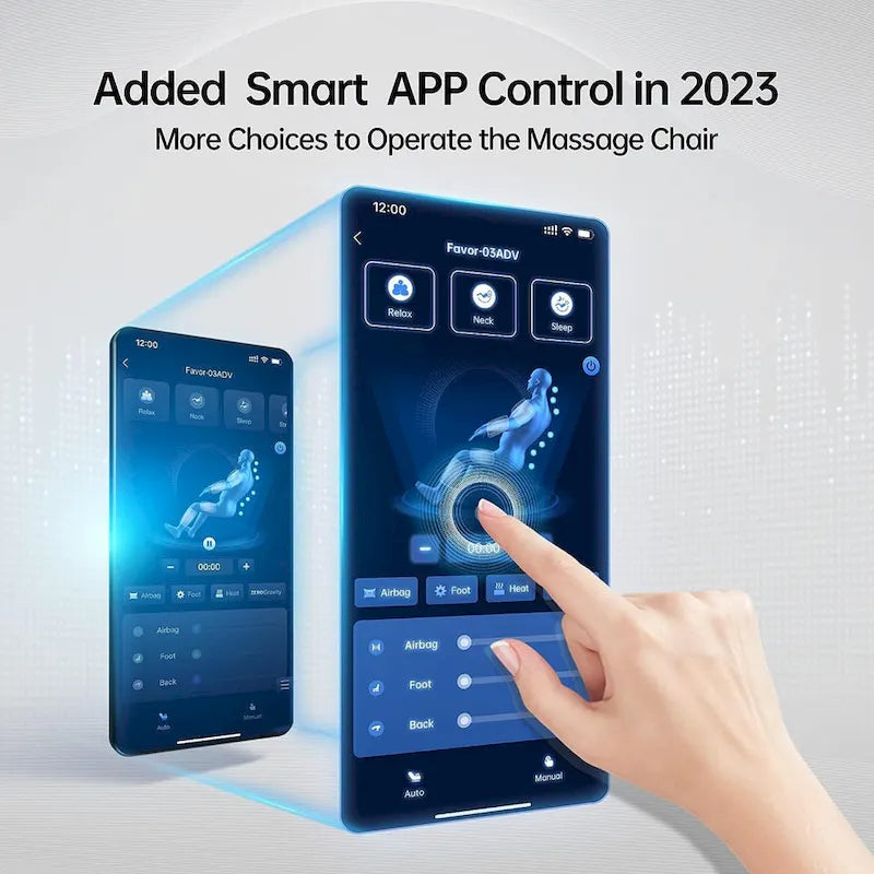 Full Body Massage Chair with LCD Screen, Dual-Core S Track & APP Control