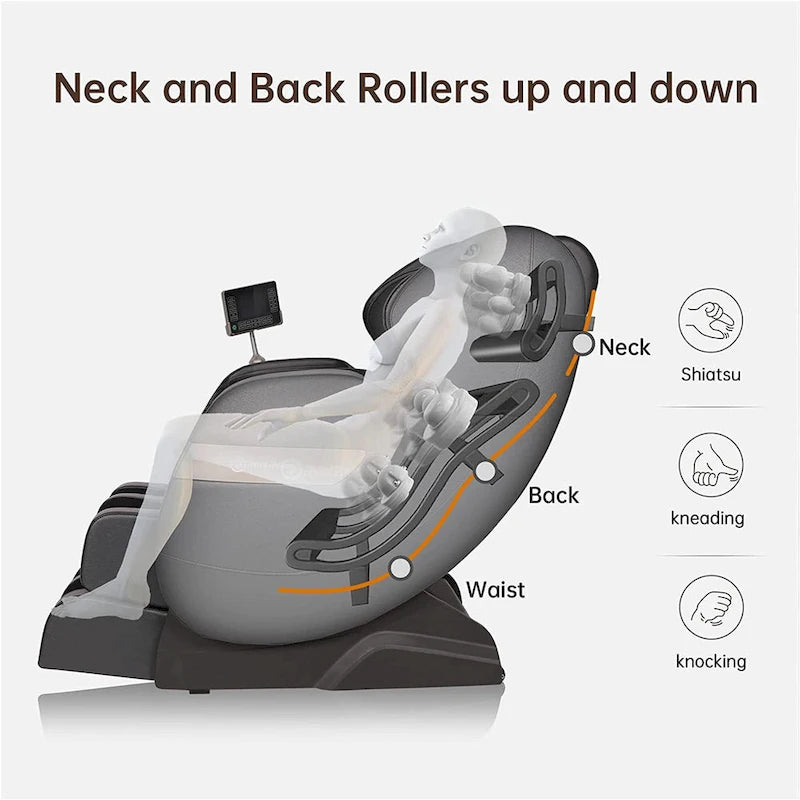 Full Body Massage Chair with LCD Screen, Dual-Core S Track & APP Control