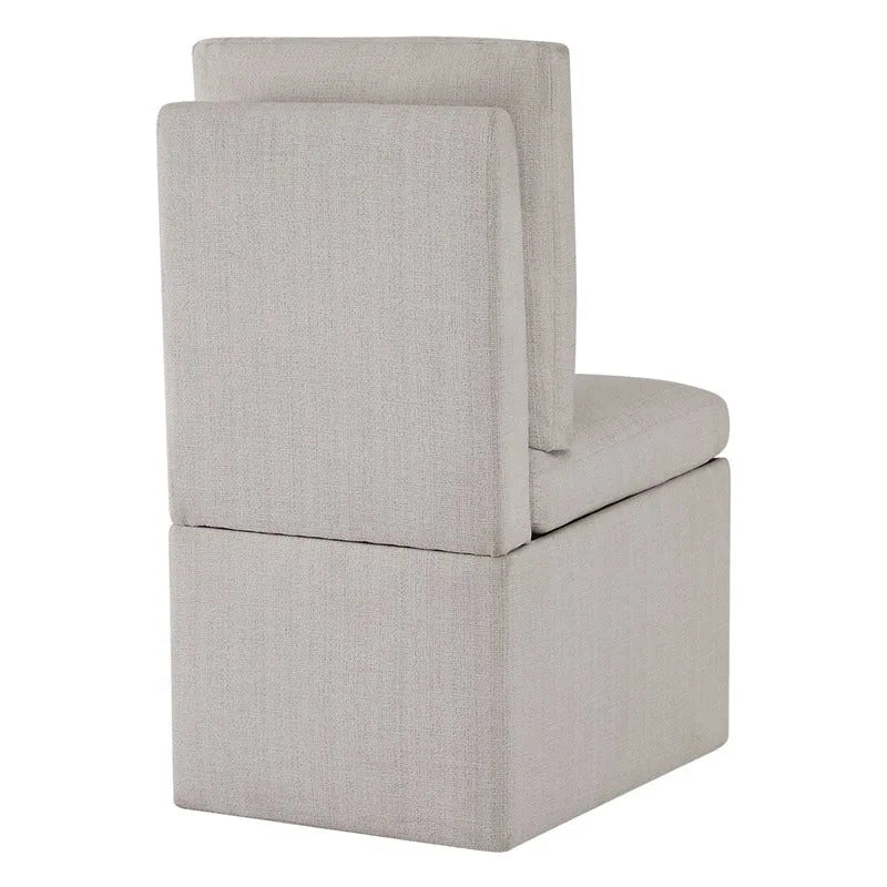 Nathan Dining Chair with Caster & Storage Set of 2 - N/A