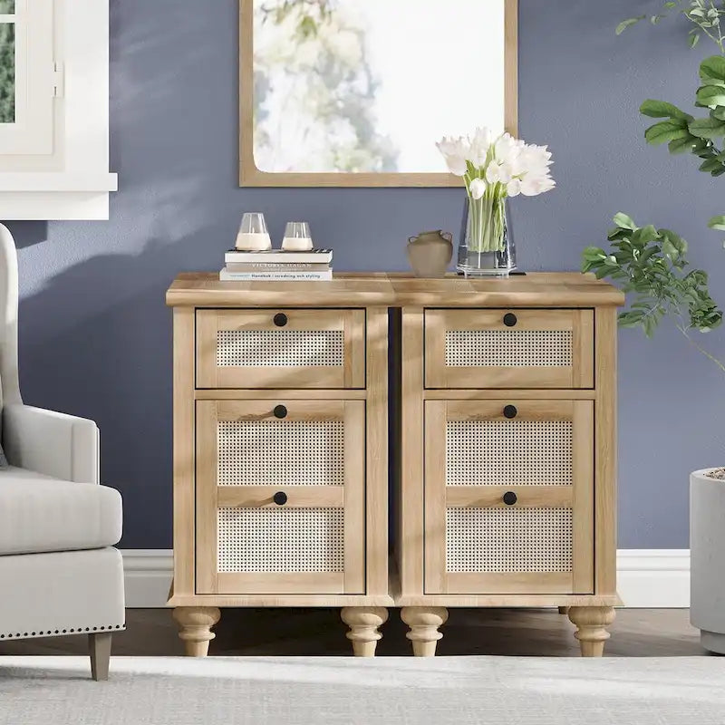 Farmhouse End Table with Charging Station