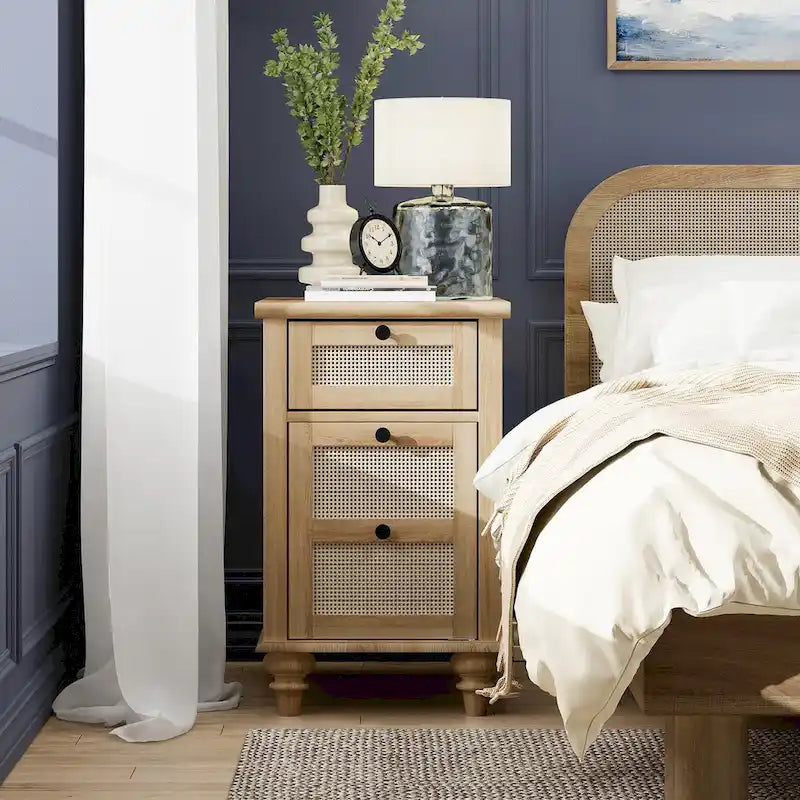 Farmhouse End Table with Charging Station
