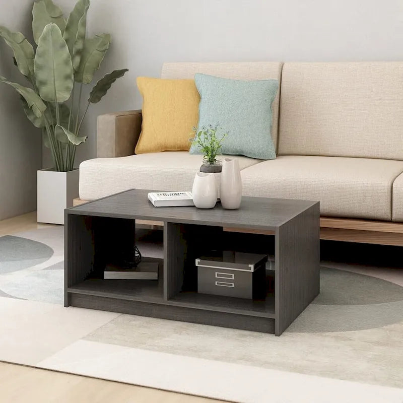 Solid Pinewood Coffee Table - 29.5" x 19.7" x 13.2"