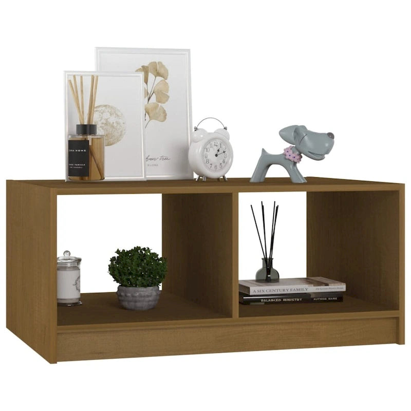 Solid Pinewood Coffee Table - 29.5" x 19.7" x 13.2"