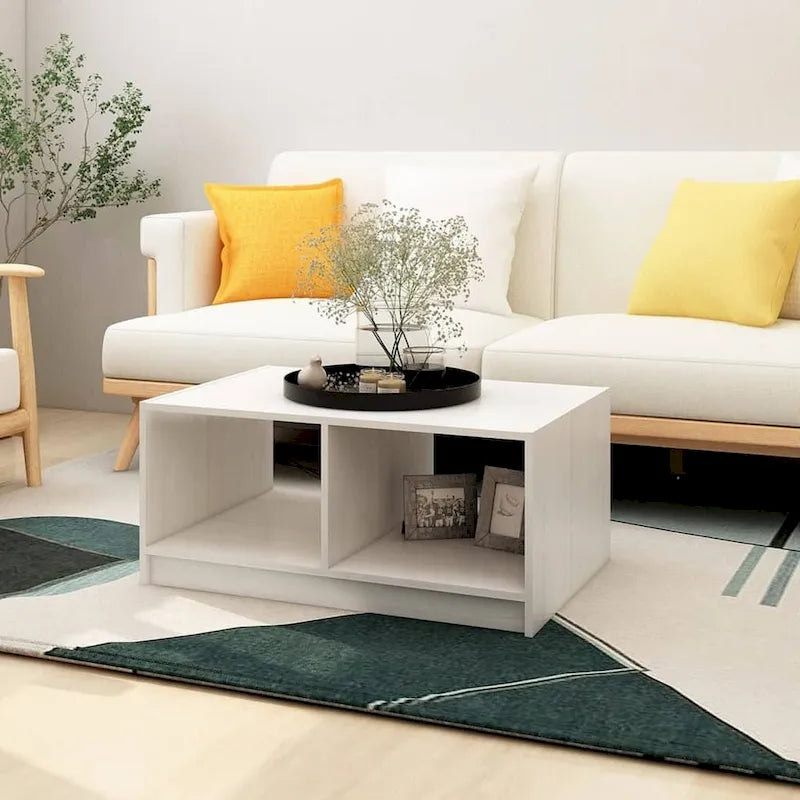 Solid Pinewood Coffee Table - 29.5" x 19.7" x 13.2"