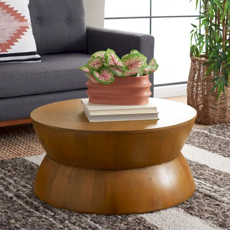 Modern Contemporary Round Coffee Table - 30W x 30L x 14H