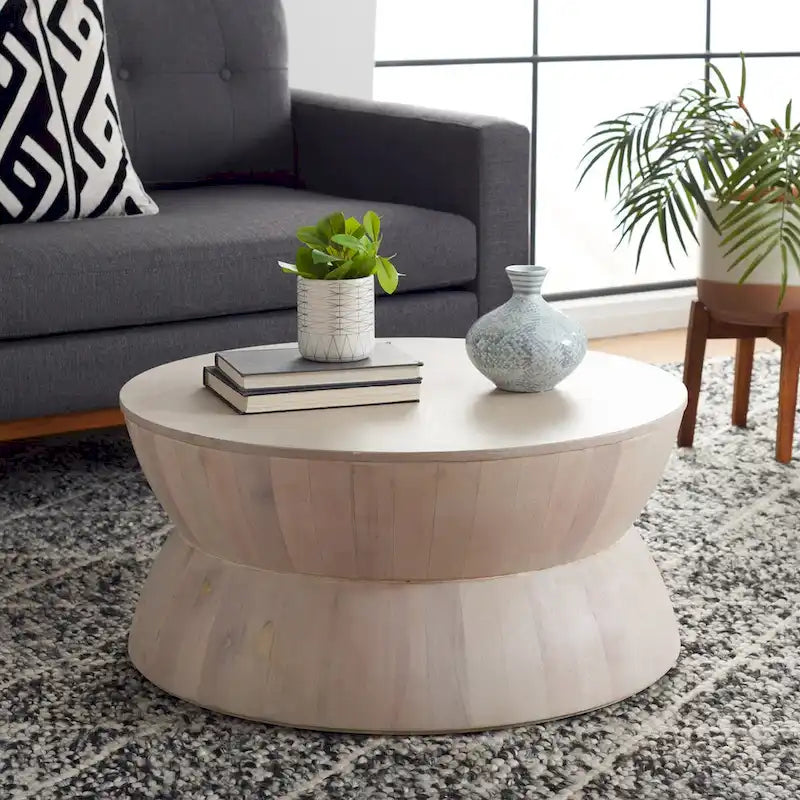 Modern Contemporary Round Coffee Table - 30W x 30L x 14H