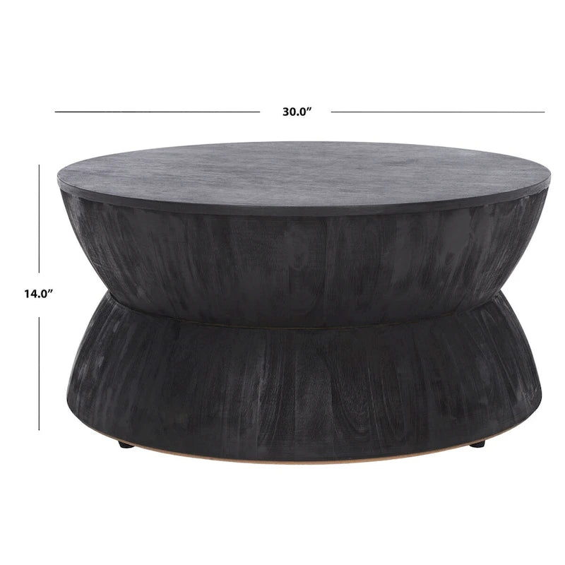 Modern Contemporary Round Coffee Table - 30W x 30L x 14H