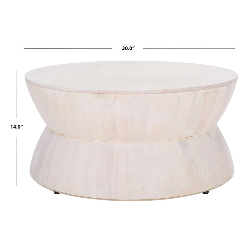Modern Contemporary Round Coffee Table - 30W x 30L x 14H