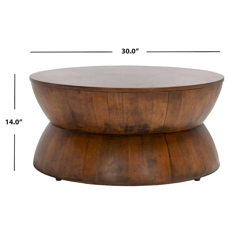 Modern Contemporary Round Coffee Table - 30W x 30L x 14H