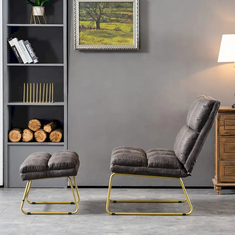 Accent Chair with Ottoman - Lounge Chair
