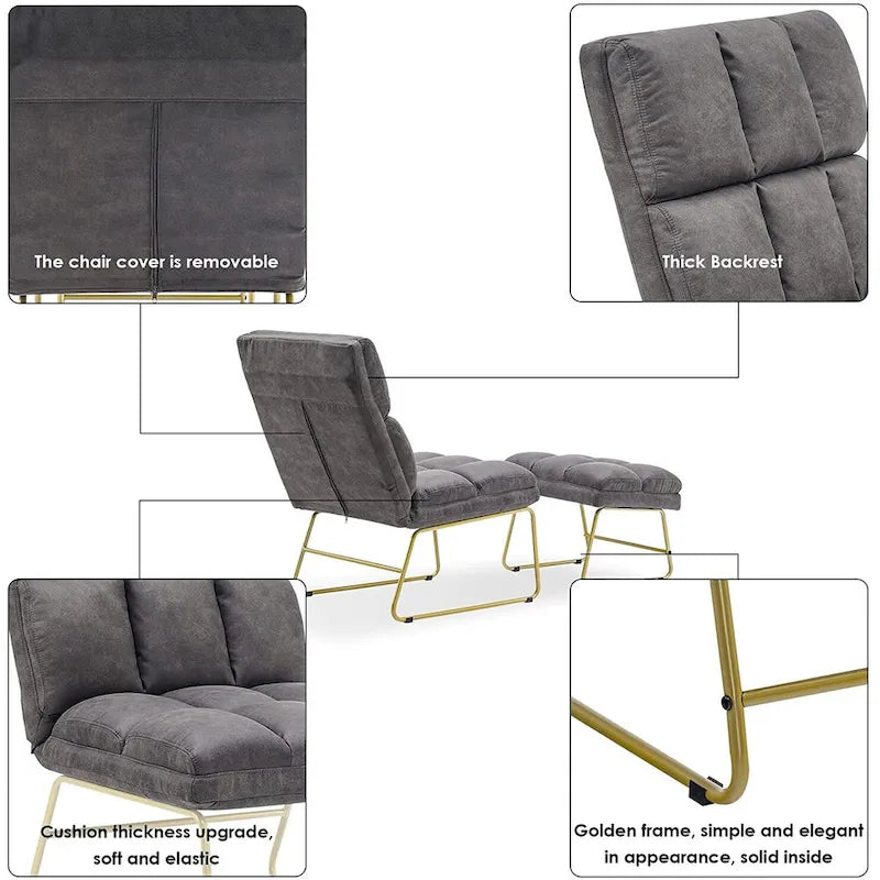 Accent Chair with Ottoman - Lounge Chair