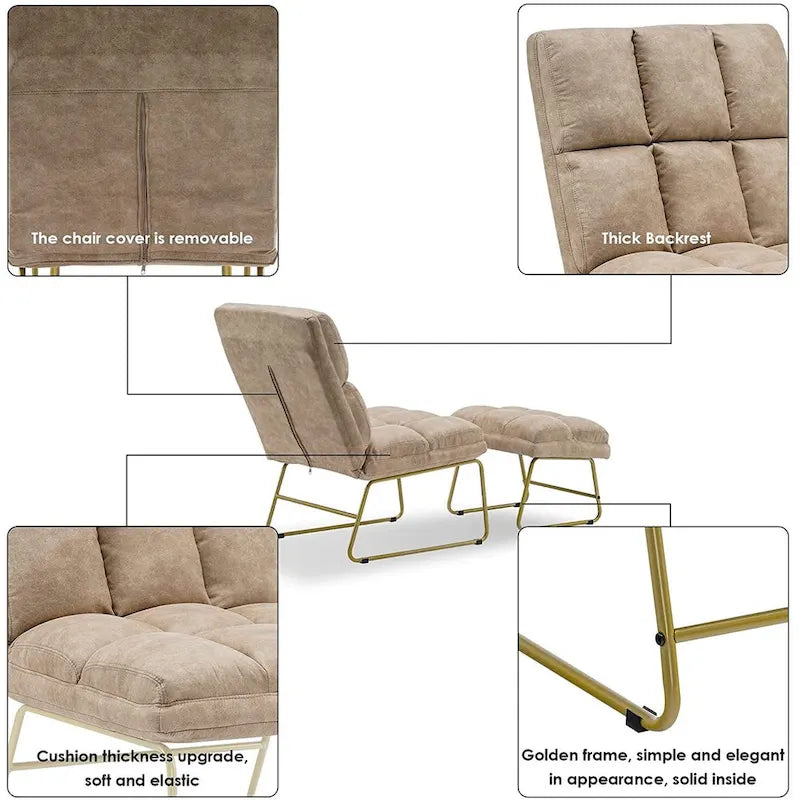Accent Chair with Ottoman - Lounge Chair