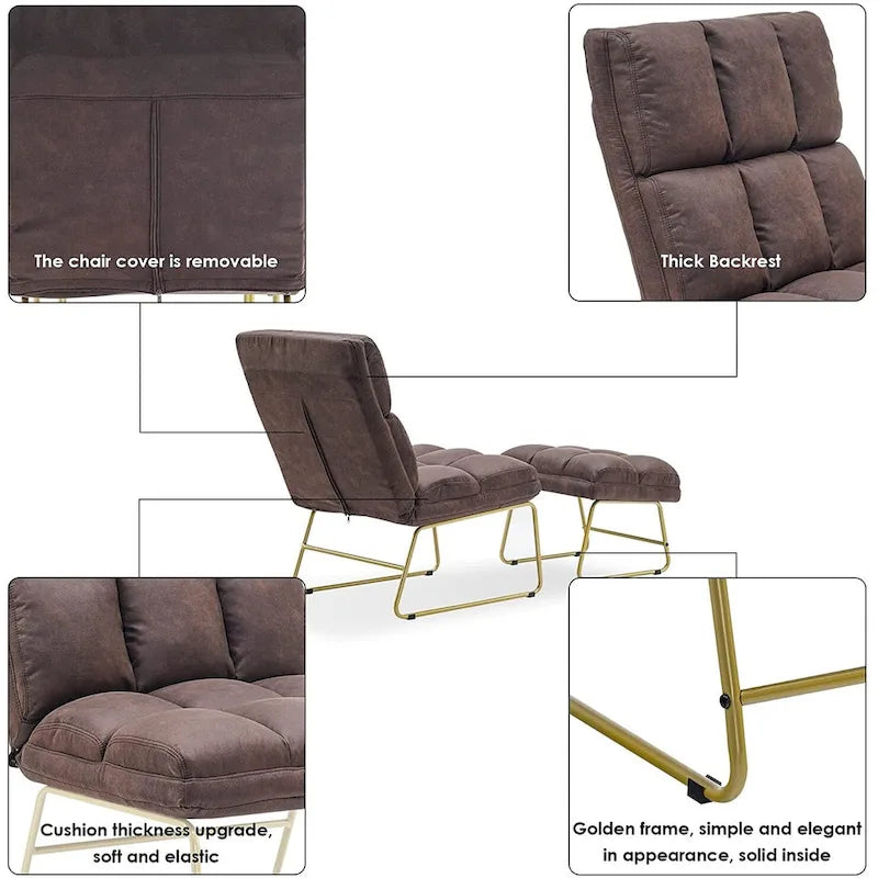 Accent Chair with Ottoman - Lounge Chair