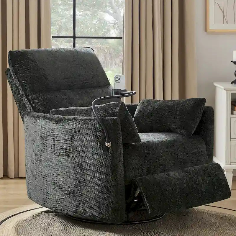 Power Rocking Swivel Nursery Recliner with USB Ports