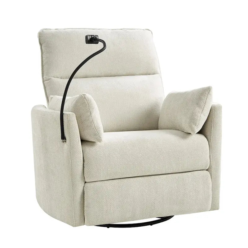 Power Rocking Swivel Nursery Recliner with USB Ports